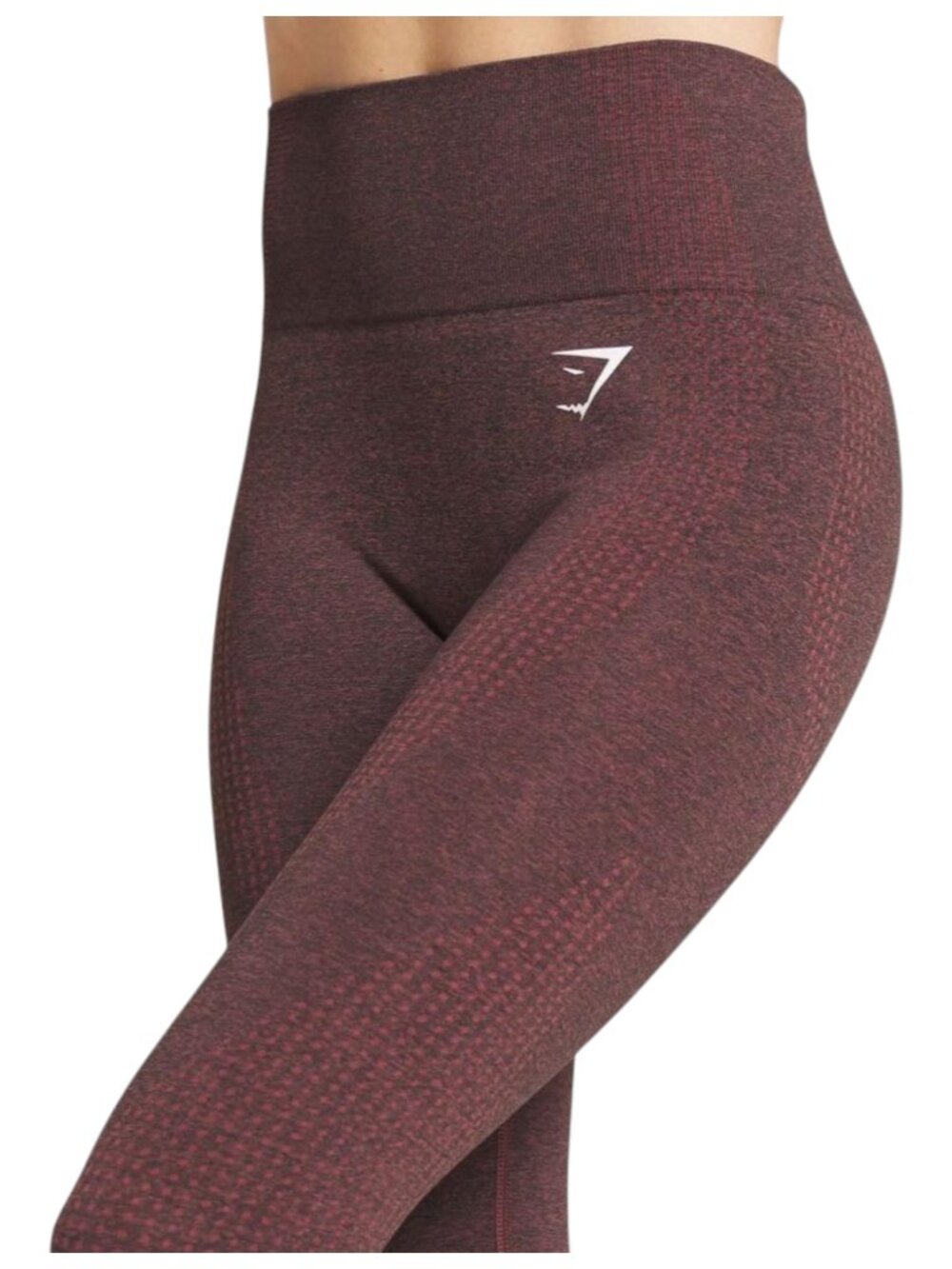 Gymshark Vital Seamless Leggings Womens Small S Cherry Brown Marl High Waisted